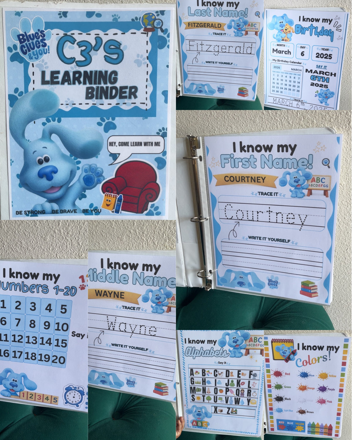 Custom Learning Binder
